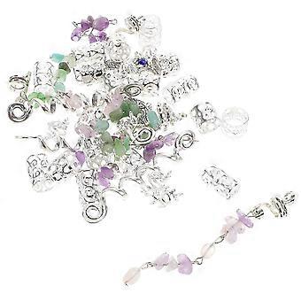 1 Set Of Hair Charms For Braids Dreadlock Accessories Braid Jewelry Hair Jewels For Braids Braiding Hair Pendants Braid Jewelry For Women Hair Rings F