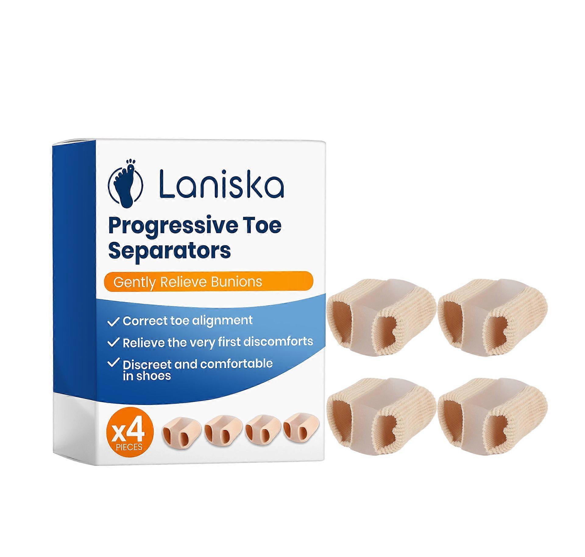 Progressive Toe Separators, Bunion Relief & Alignment Corrector (4-Pack)