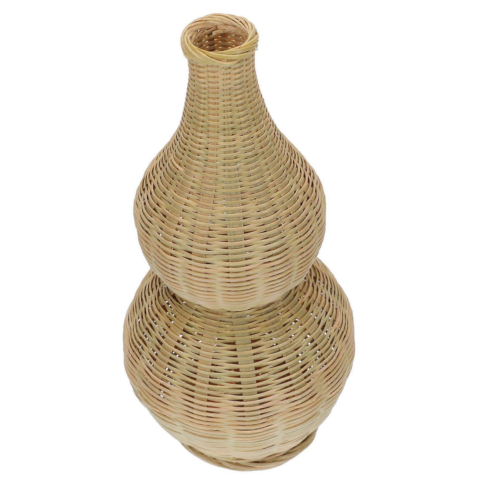 1Pc Delicate Storage Basket Creative Flower Container Bamboo Weaving Basket
