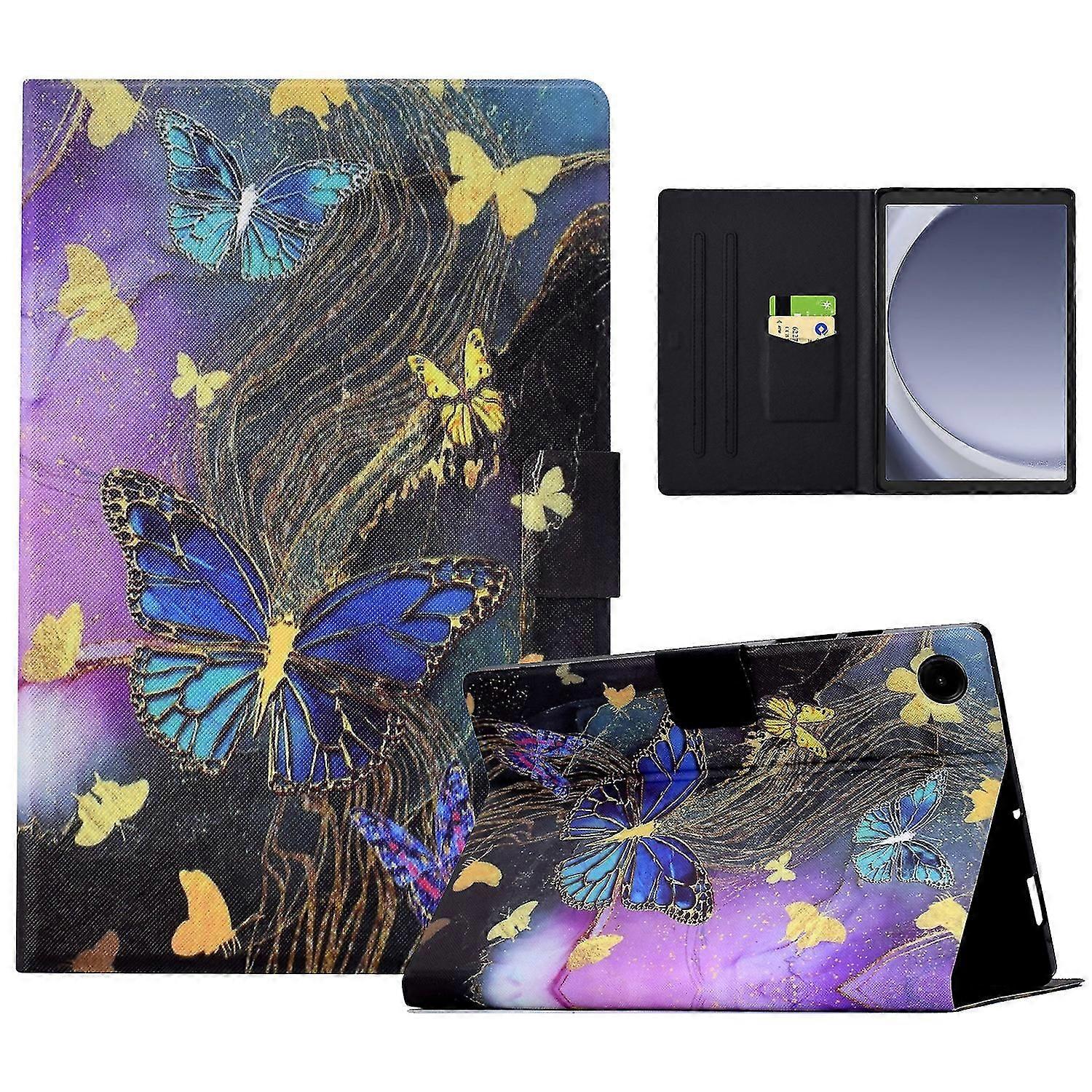 compatible Samsung Galaxy Tab Case PU Leather Pattern Folding Stand Protective Tablet Cover