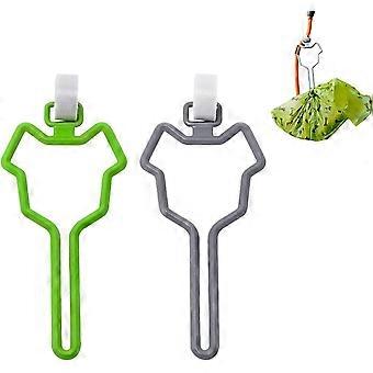 12,3x6cm Handsfree Hundbajs Påse Hållare För Koppel Justerbar Avfallspåse Bärare & Dispenser - Universell Passform För Alla Koppel Hund Promenader Essentials Grå A
