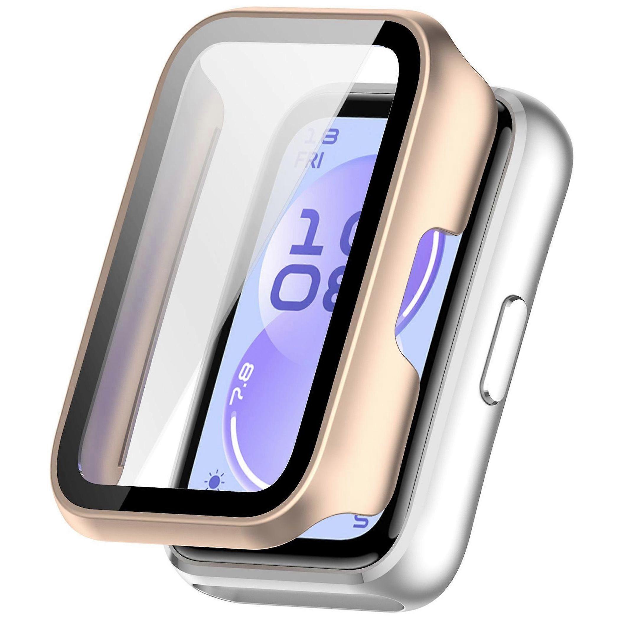 Smartwatch Case + Screen Protector for Huawei Band 11 / 11 NFC Protection 9H Matte Pink