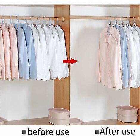 20 Pack White Plastic Hanger Hooks Space Saving Multi-Layer Stackable Hangers for Wardrobes