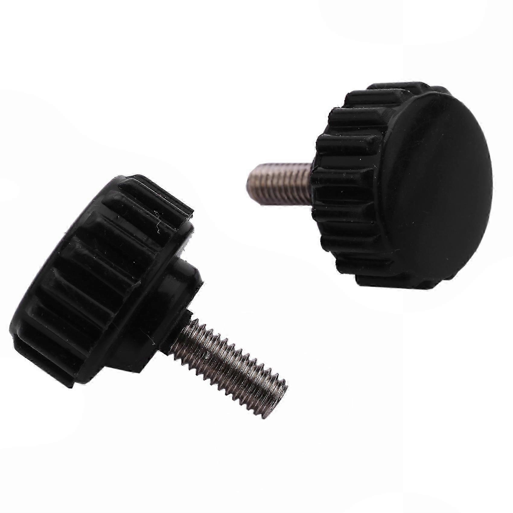 2 Pcs M4 x 10mm Round Head Knurled Thumbscrews, Screw-On Clamping Knobs