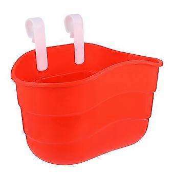 1 Pc Scooter Basket Children Bike Basket Plastic Hanging Handlebar Basket compatible with Kids (Red)