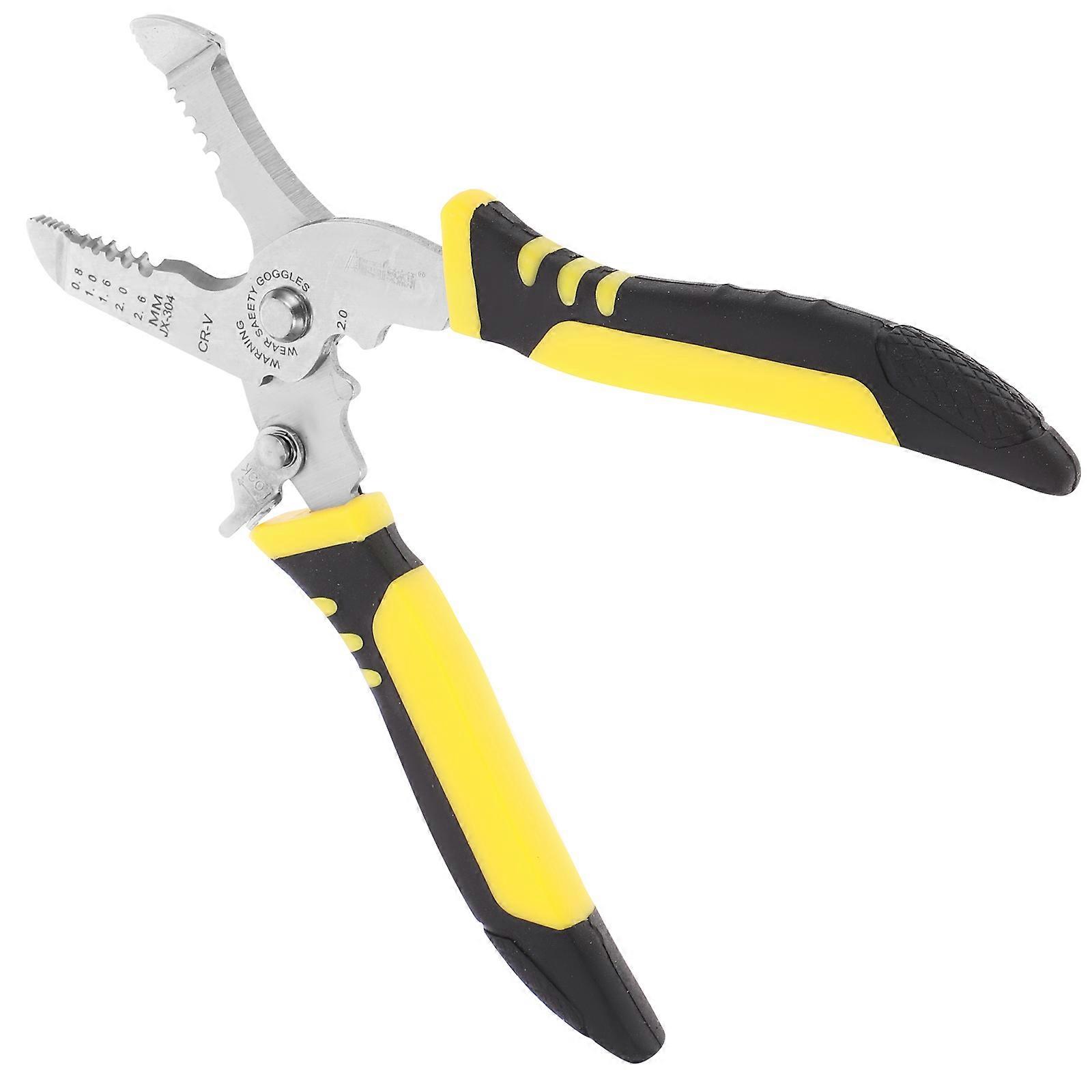 Ergonomic Multi-Function Wire Stripper and Cable Cutter for Home 1Pcs
