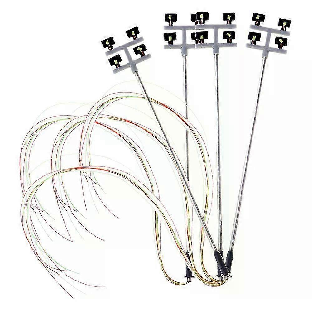 4 PCS HO Scale Model Tower Lights for Playground Stadium Train Layout Decor