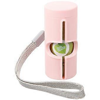 Pink hundeposeholder til daglig brug 1 sæt bærbar ABS dispenser