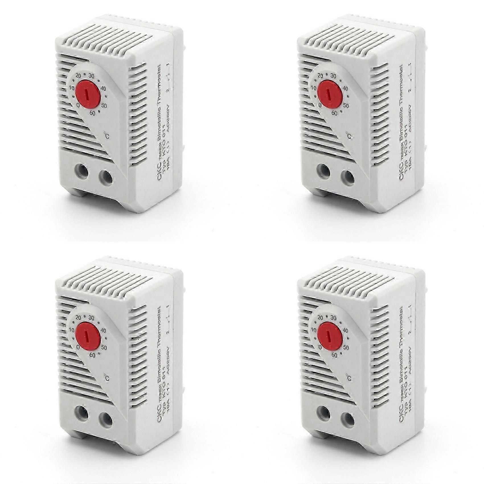 4X SINOTIMER KTO011 Cabinet Mini Thermostat Compact Mechanical Temperature Controller