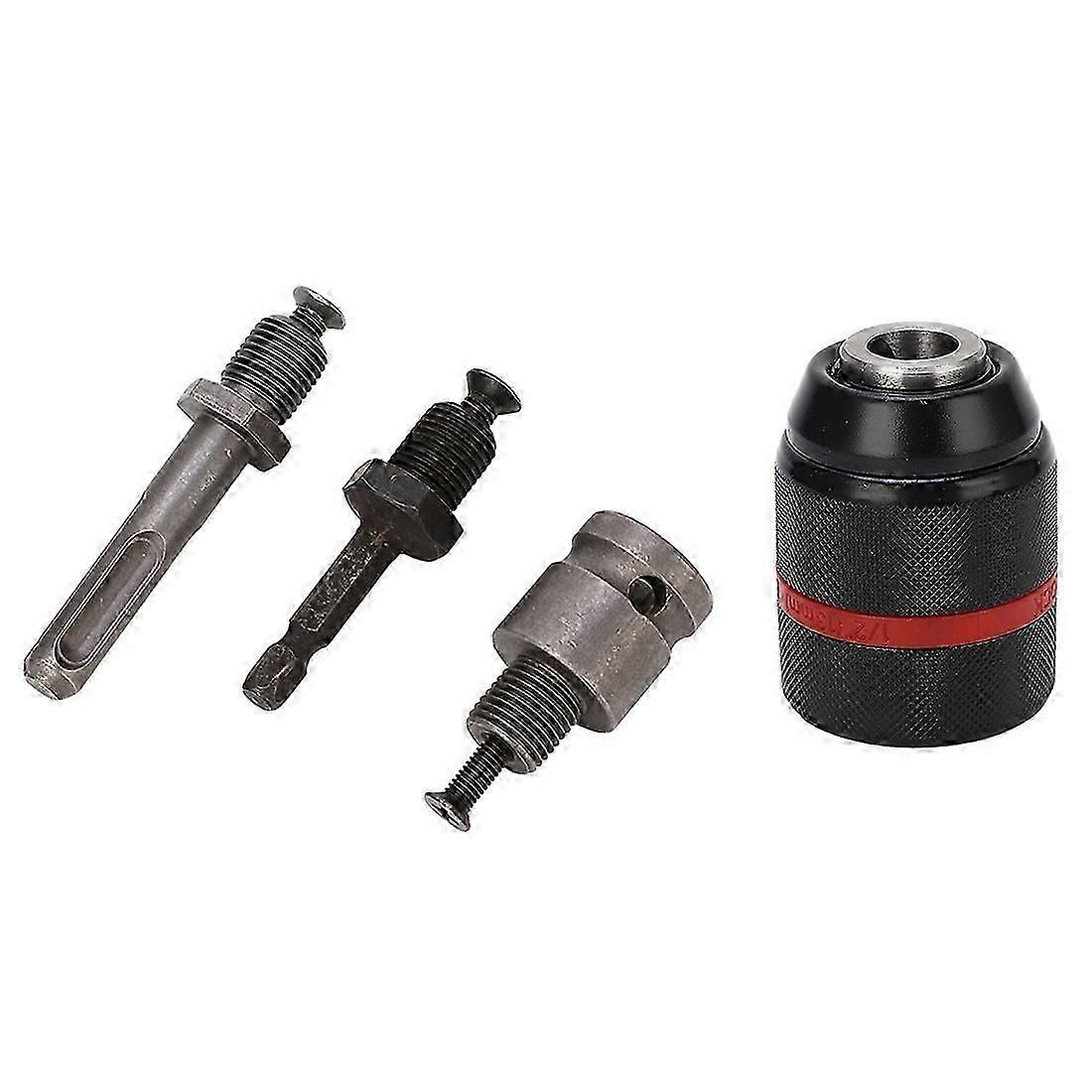 Drill Chuck Keyless Self Tightening Clamping Range Quick Changing Tool Round Adaptor