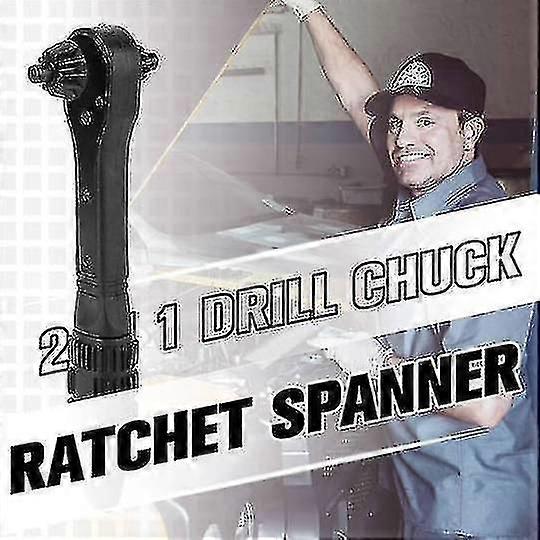 2 In 1 Drill Chuck Ratchet Spanner