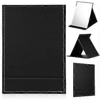 Makeup Mirror Folding Vanity Mirror for Desktop 2Pcs Black High Reflection