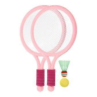 Set da badminton per bambini da esterno con racchette portatili per l'allenamento fisico.