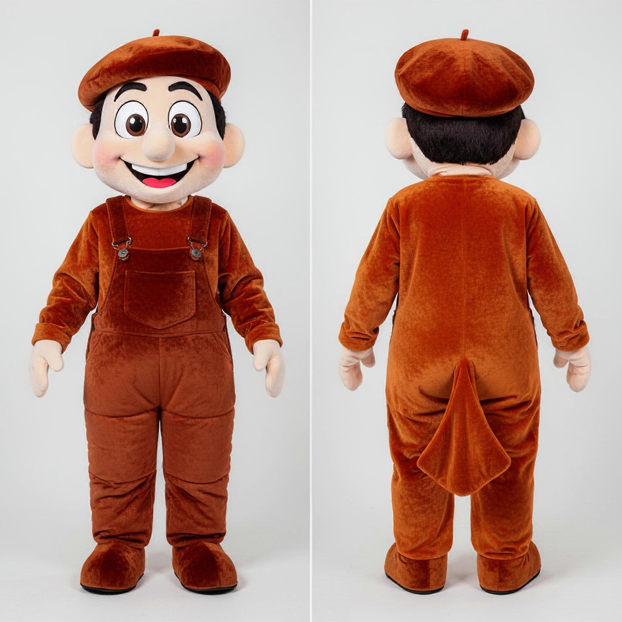 MASTICOT Rust Cartoon Balanced Tightrope Walker Mascot