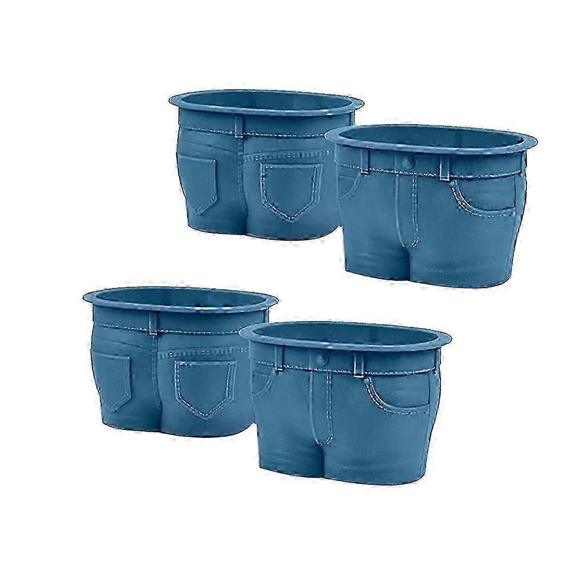 Jeans Pattern Baking Accessories 4PCS Reusable Silicone Cupcake Cases
