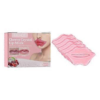 Cherry Crystal Lip Mask Cherry Crystal lippenbalsem Hydraterende Exfoliërende Niet Vettige - 5Pack