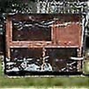 122X50X105cm Kaninchenstall Schutzhülle Kaninchenkäfig Abdeckung Regenschutz Kaninchenstall Abdeckung, Schwarz