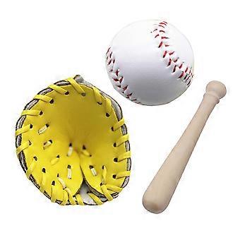 Dolls House Baseball Kit Mini Set for Decor with Bat and Gloves 1Set