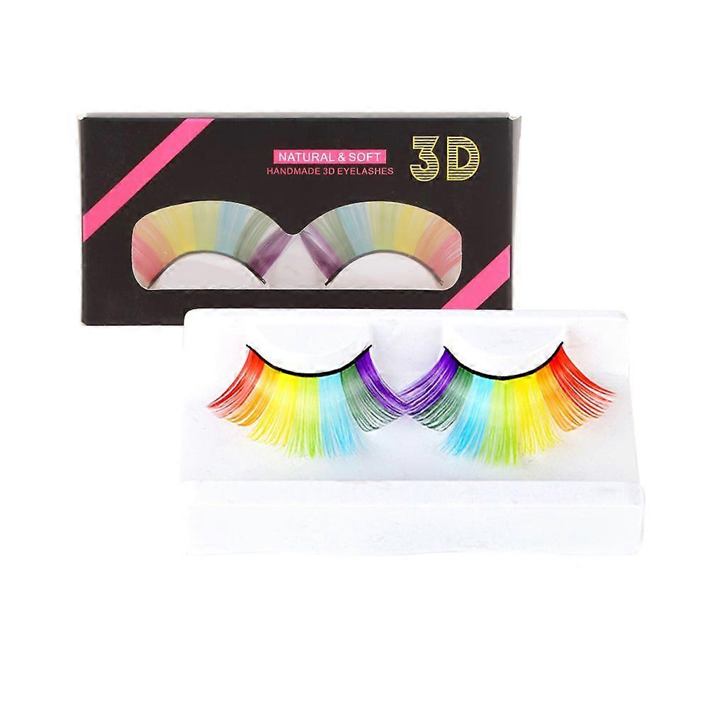 Reusable Multicoloured Costume Eyelashes for Exaggerated Makeup