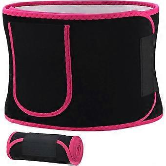 Belly Sweat Band for Weight Loss, Breathable 3D Weave Waist Trimmer with Phone Pocket, Neoprene Stomach Sweat Belt for Workout Spinal Support