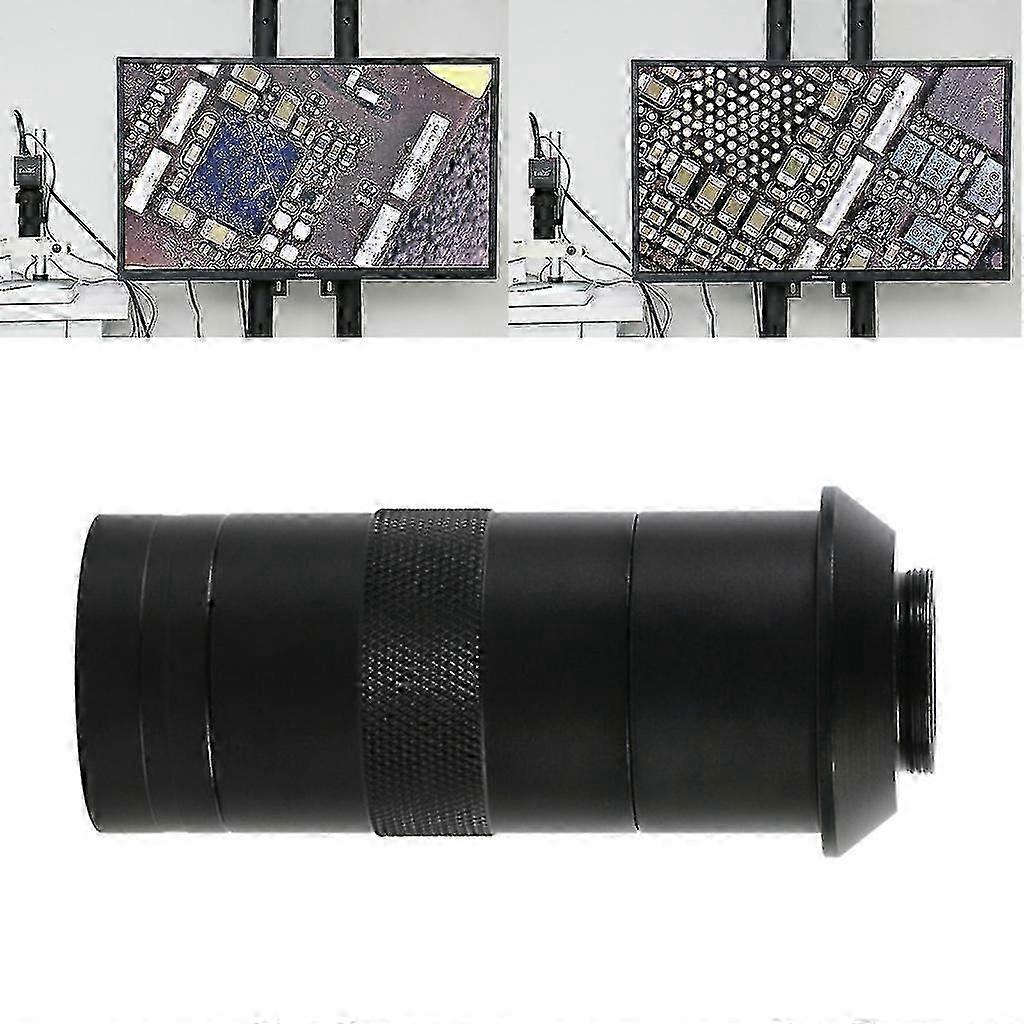 C-mount Lens Zoom Microscope Eyepiece Magnifier Lens compatible with Microelectronics 100x