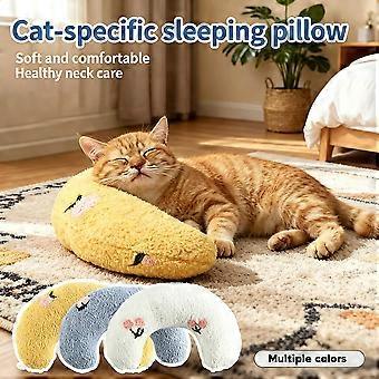 Cute Dogs Cats Little Pillows U-Shaped Neck Protector Pets Deep Sleep Pillow for Puppy Kitten Soft Fluffy Calming Toys Washable