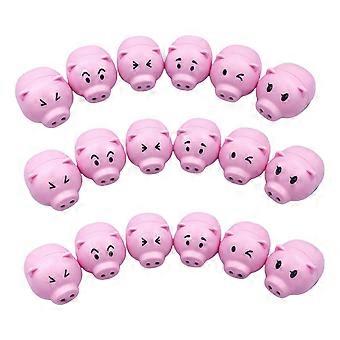 Pink Mini Pig Car Toy for Kids Playing 18Pcs Cartoon Inertia Pull Back Cars