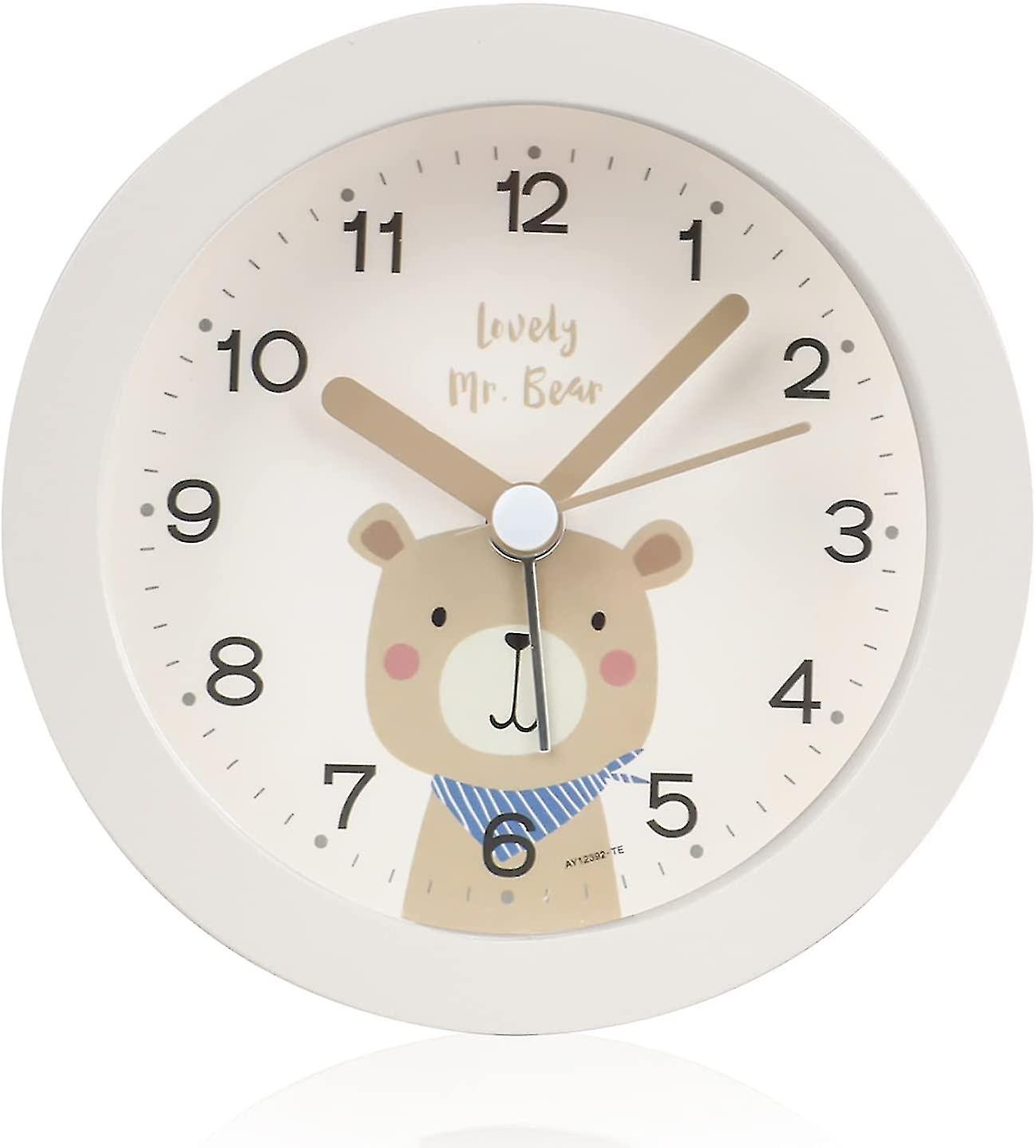 Alarm Clock Children Without Ticking, Silent Cute Children Alarm Clock