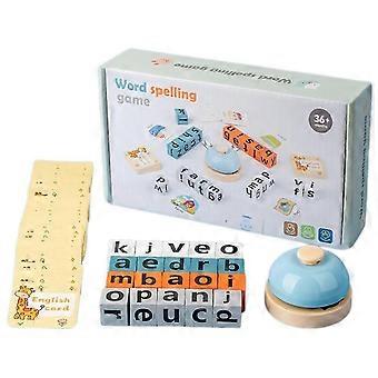 Wooden Word Dice Game for Vocabulary and Brain Training, 12 Dice, Fast-Paced 3-Minute Challenges, Portable Party and Family Game for 1-5 Players
