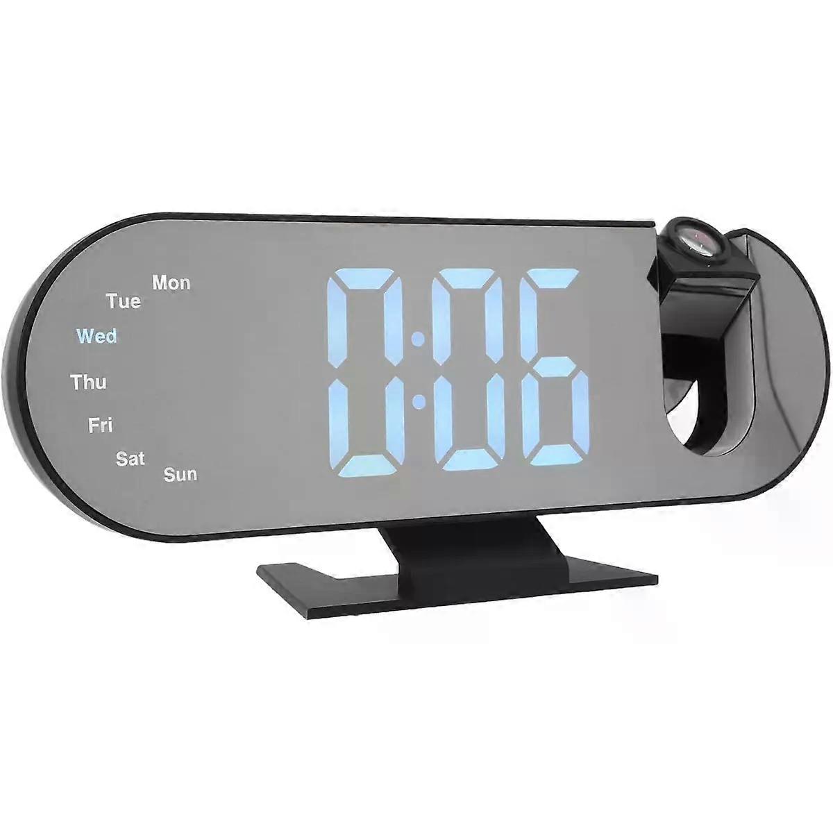Mirror Alarm Clock Digital Projector Clock for Bedroom Ceiling