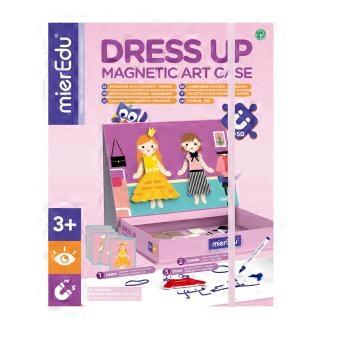 DRESS UP mierEdu Magnetic Art Case Kids Creative Character Jigsaw Activity Toy