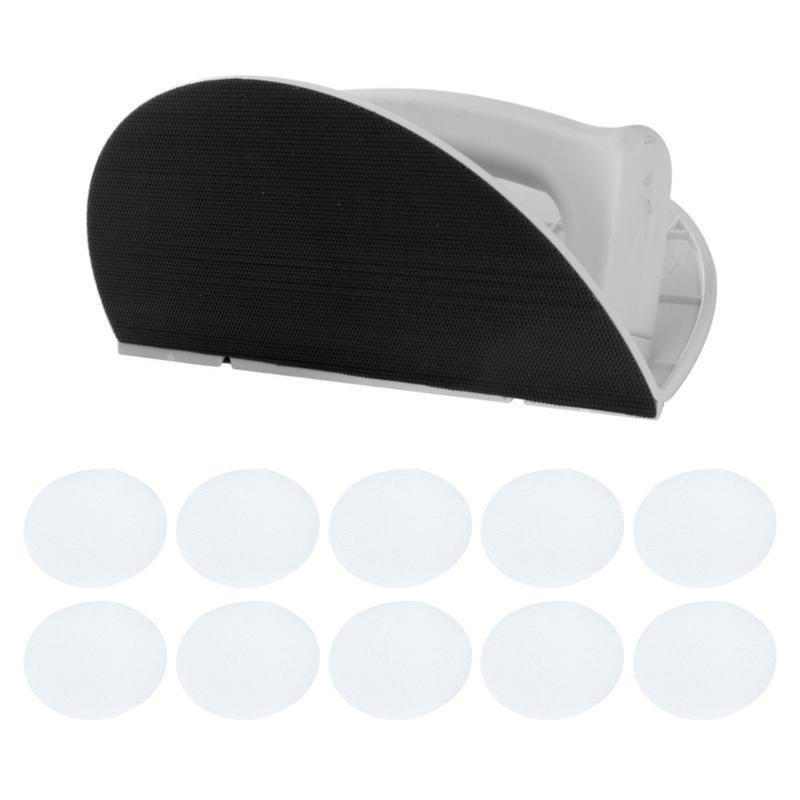 Auto Adhesive Half Circular Sanding FrameIncludes 10 Replaceable Sandpapers Wall Corner Grinding Tool for Wall Corners
