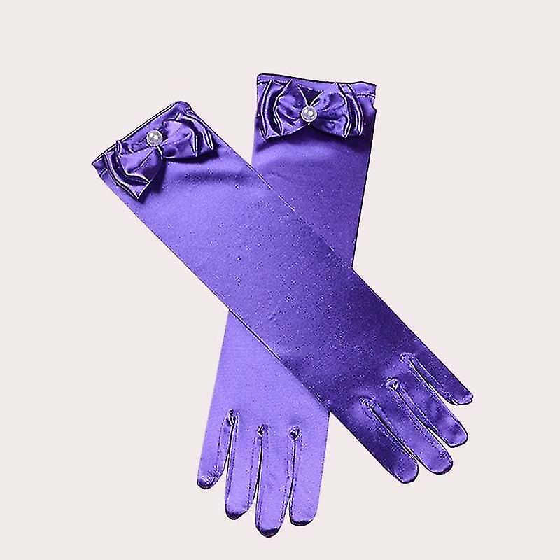 Long Stretch Elvow Gants en satin