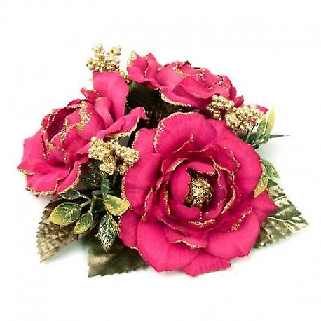 Light cuff for crown candles with roses and glitter from Swerox