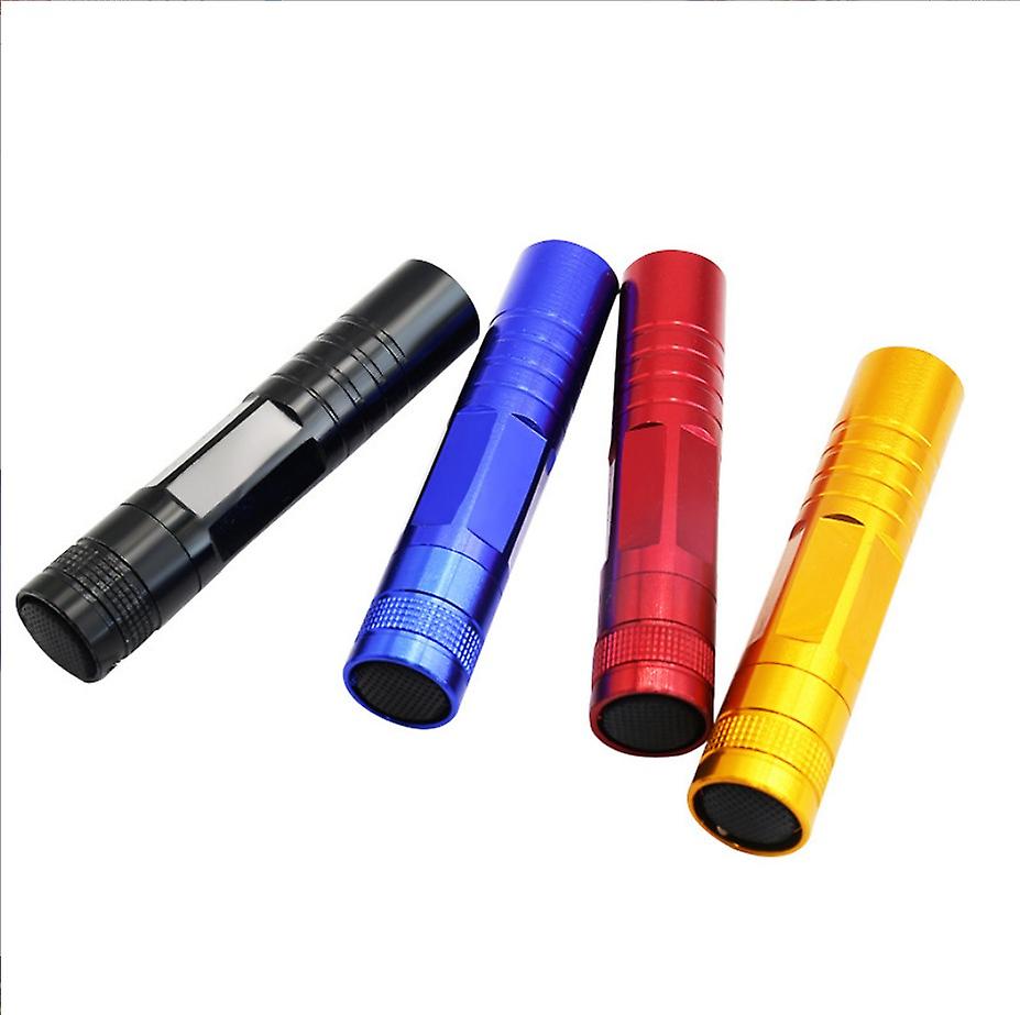 Pxcl 4 Pack Led Torch Mini Torch, 90mm kleine Taschenlampe, Farbe Glow In Dark Torch Light, Camping Wandern Outdoor Party, Batterien enthalten