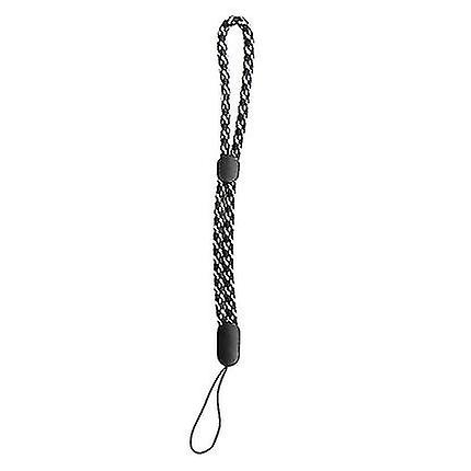 Adjustable Mobile Phone Lanyard Anti-off Wrist Rope Key String Strap 23cm.(black)3pcs) -e