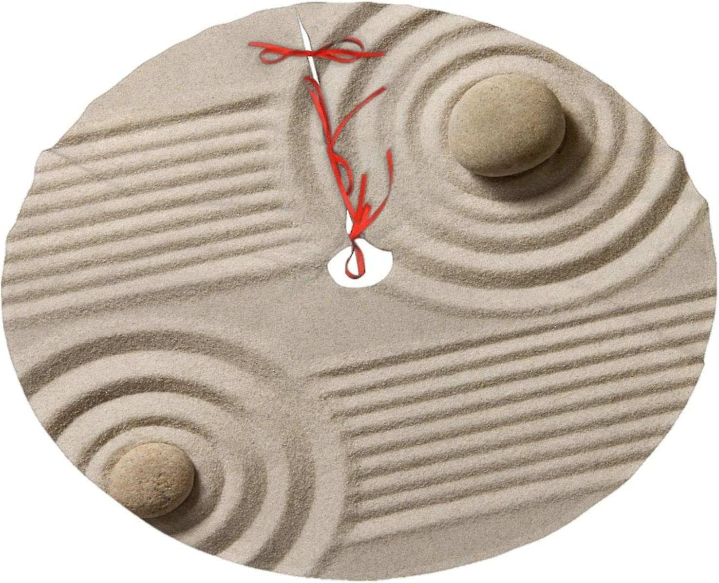 Christmas Tree Skirt Rocks Over a Rippled Christmas Decoration Plush Tree Skirt