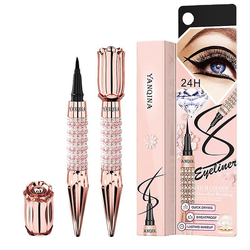 Truncheon Eyeliner Waterproof And Sweatproof Not Smudge Cool Black Color Rendering Liquid Eyeliner