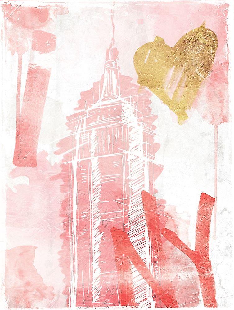 I Love NY Blush Poster