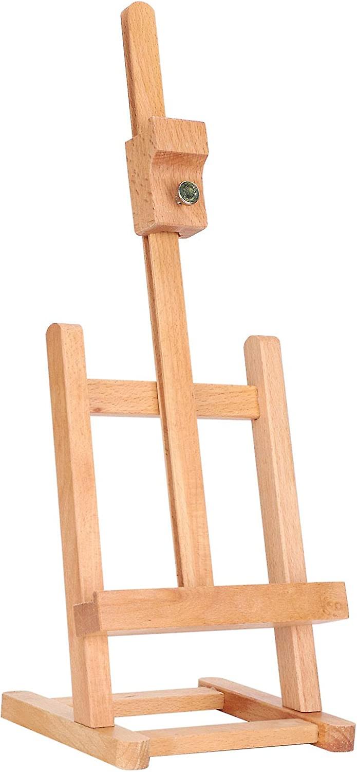 Wooden Easel, Small Artists Adjustable Beech Desk Painting Display Rack Tabletop Easel for Kids Artist Adults Students Classroom