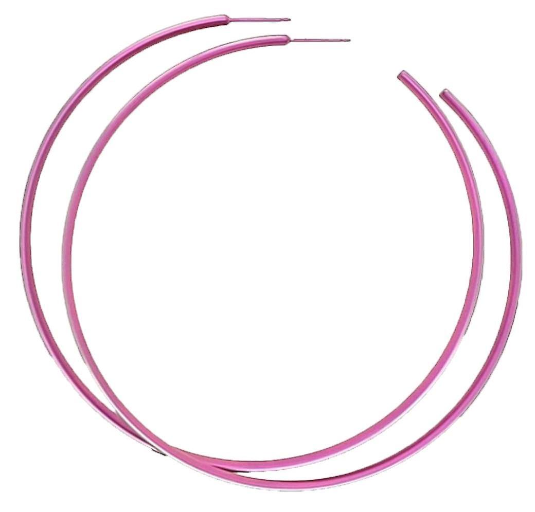Ti2 Titanium Extra Large Hoop Earrings - Pink