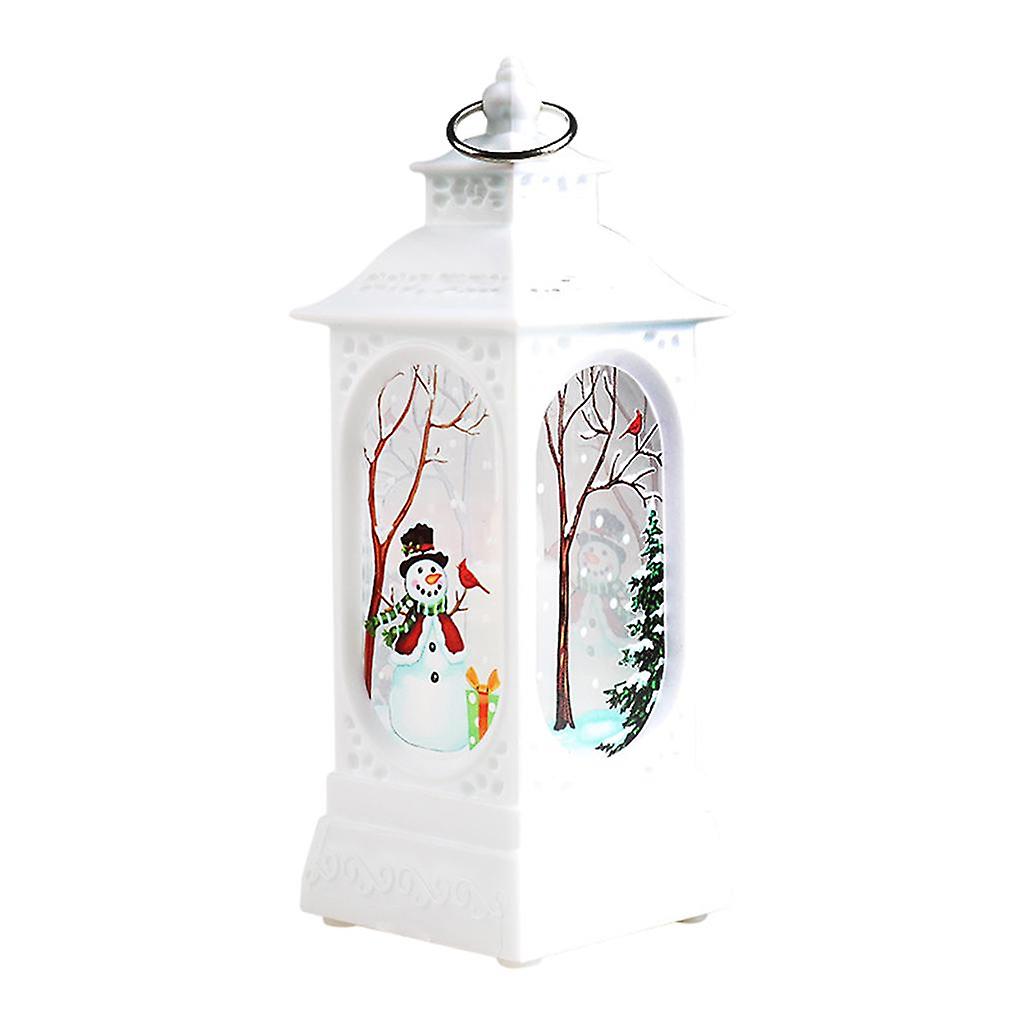 Christmas Lantern Pillar Candle Lights Table Decoration Light White