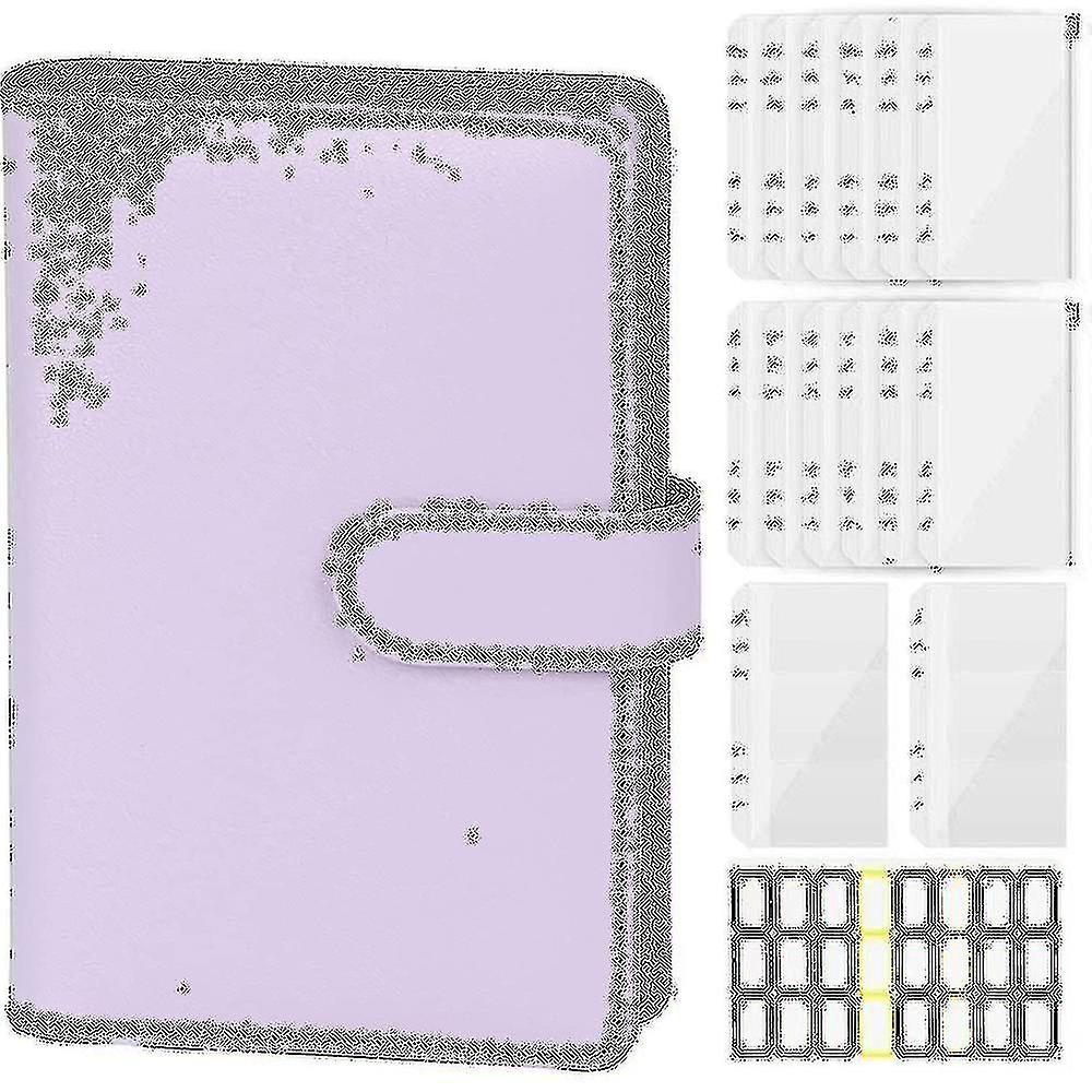 6 Inel din piele Notebook Buget Binder Planificator, Plicuri de numerar pentru bugetare Binder Organizator A
