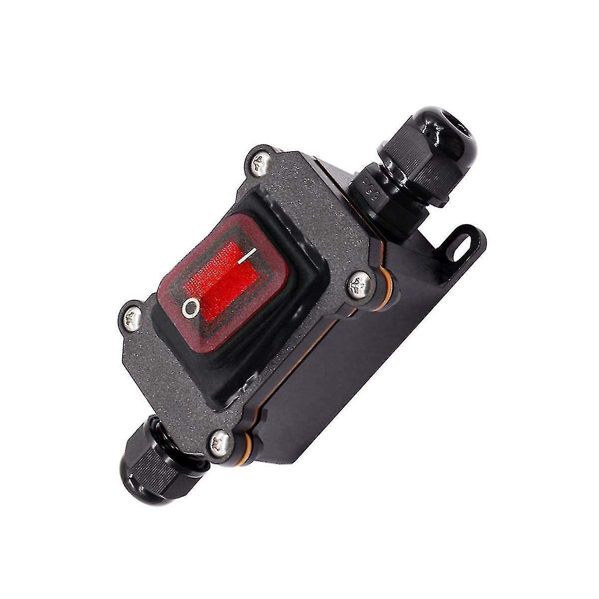 Ip67 Waterdichte Inline Switch 12V DC 25A High Current Power Waterdichte Schakelaar