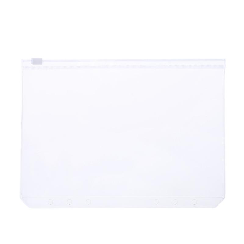 Clear PVC Storage Bag Pouch For Notebook Diary Day Planner Zipper Business Cards