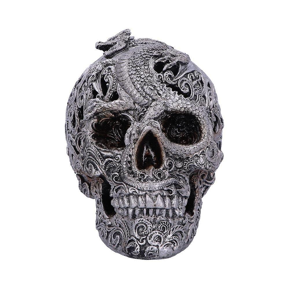 Silver Cranial Drakos Dragon Skull  Home Decor Decals