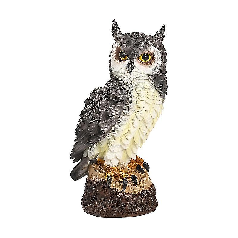 猛烈なフクロウの装飾ガーデン屋外の鳥の装飾ハウスウォーミングギフト樹脂工芸品