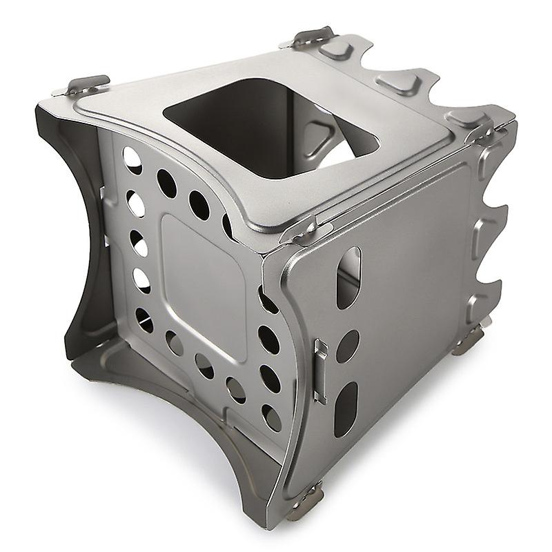 Kompakt vikbar titan vedspis för utomhus camping matlagning picknick