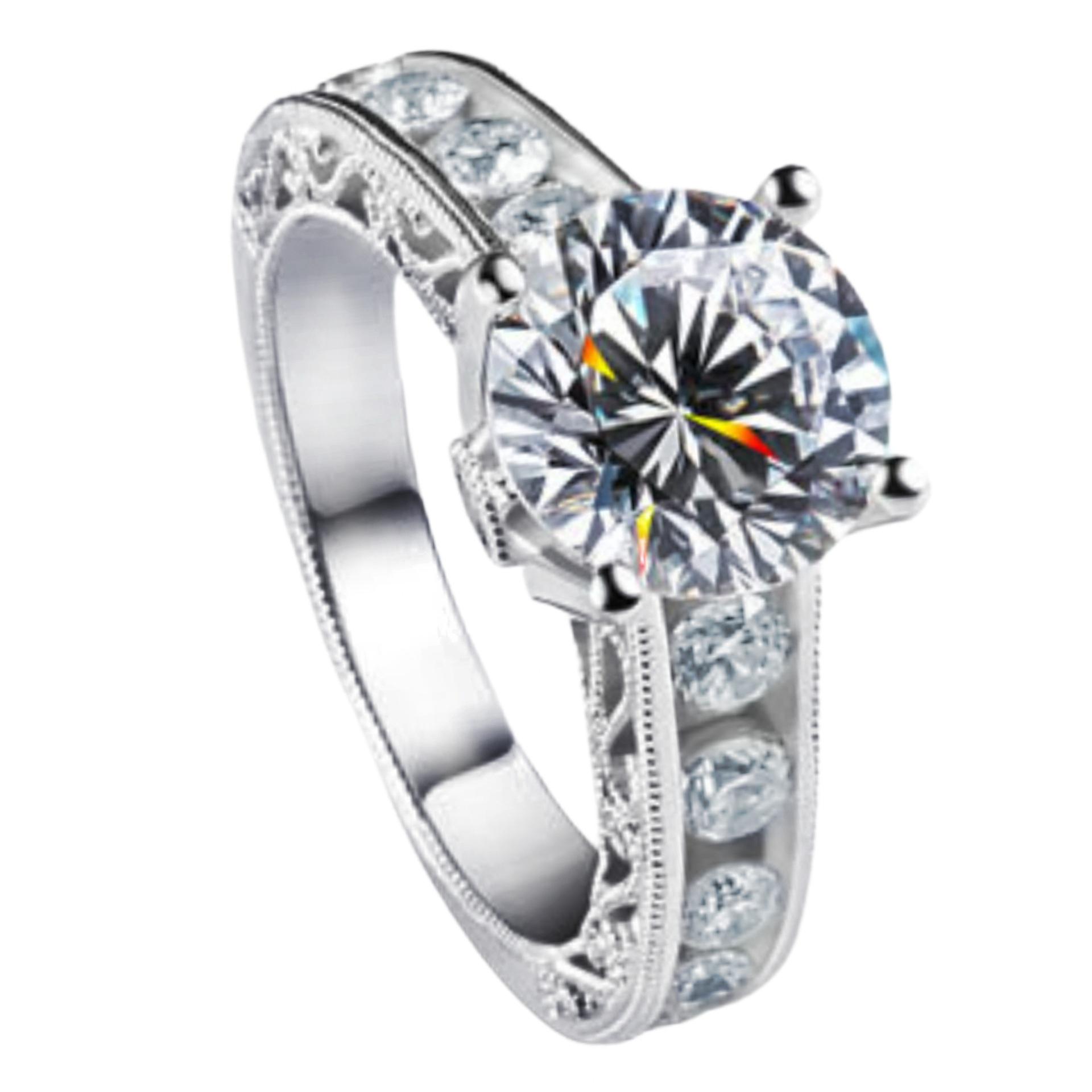 Openwork Pattern Court Style Fire-klo Ring