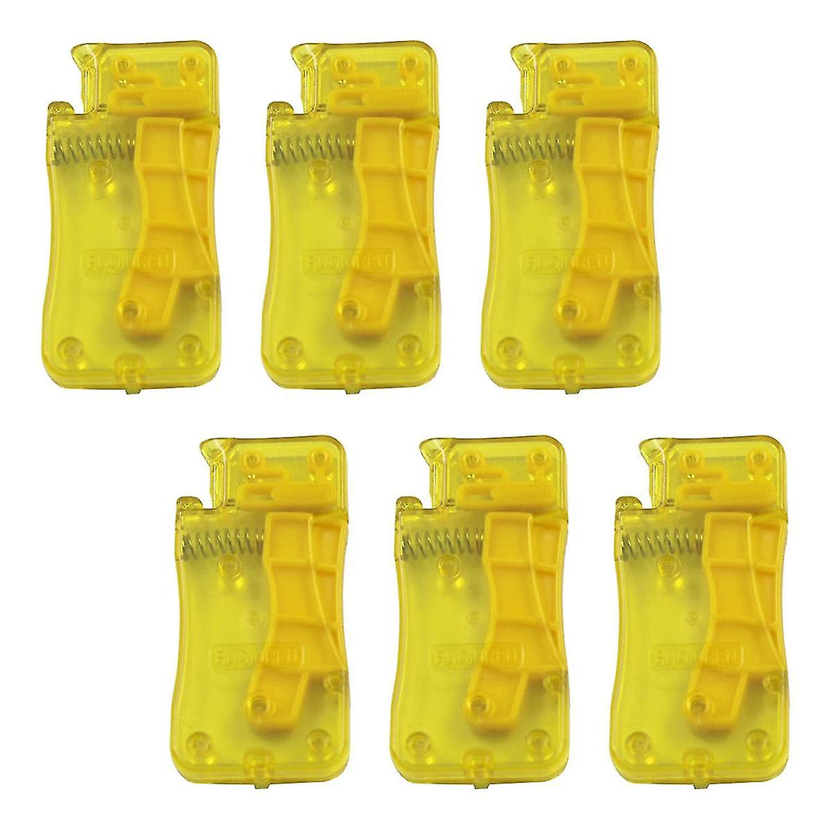 Threader, Home Threader, Needle Threader For The Elderly, Needle Threader, Needle Threader, Hand Sewing, Advanced Quick Needle Reader (yellow) (6pcs)